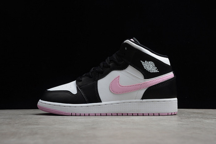 Jordan 1 Mid White Black Light Arctic Pink - 555112-103