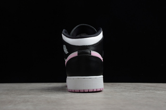 Jordan 1 Mid White Black Light Arctic Pink - 555112-103