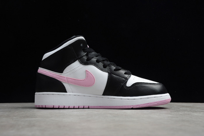Jordan 1 Mid White Black Light Arctic Pink - 555112-103