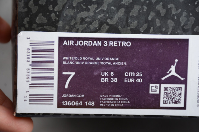 Jordan 3 Retro Knicks 136064-148