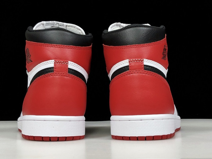 AIR JORDAN 1 HIGH OG “BLACK TOE” WHITE/ BLACK-VARSITY RED 555088-125