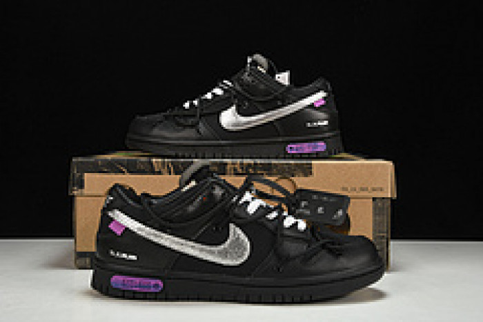 OH™ x Nike Dunk Low "The 50" In Black/Silver DM1602-001
