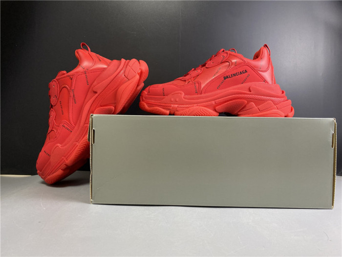 BLEN Triple S red balenciaga letter 541624 W09OL 380