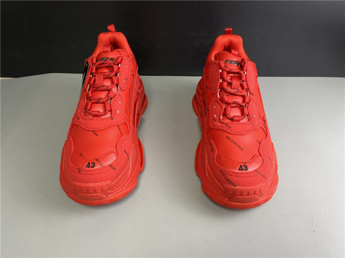 BLEN Triple S red balenciaga letter 541624 W09OL 380