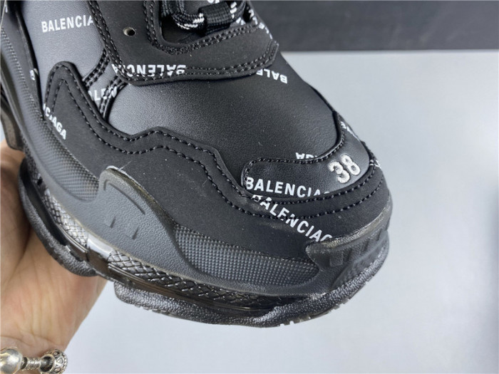 blen triple s black Ba*len*cia*ga with balen letter 541624 w09ol