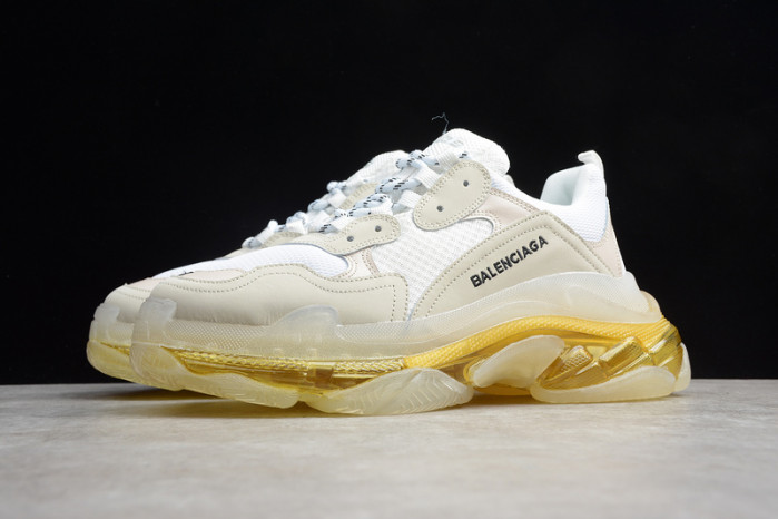 BLEN Triple S Neon white and yellow Clear Sole 541624 W09OL 3803
