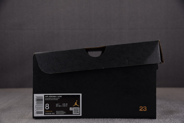 Air Jordan 1 Low Black Royal Toe 553558-042