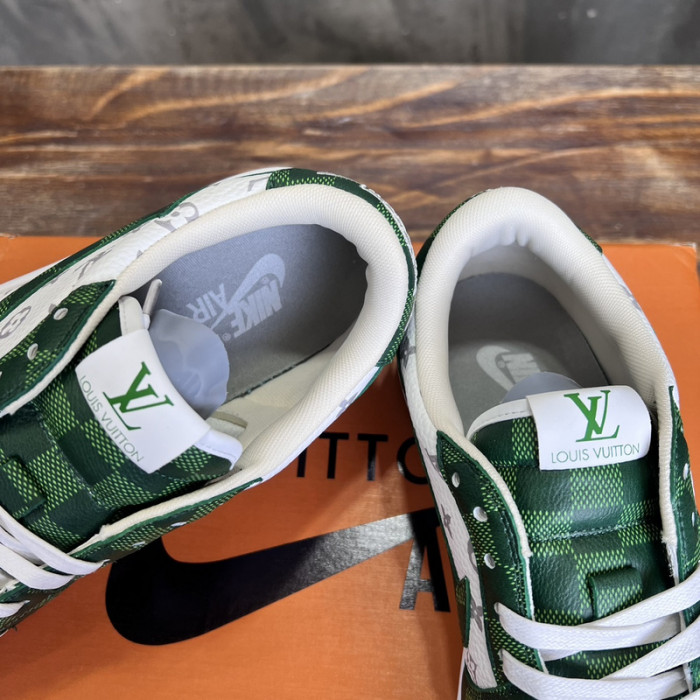 L.V # & AJ1 joint model inverted hook sneakers